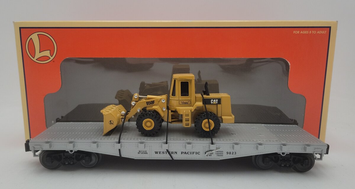 Lionel 6-17517 O Gauge Western Pacific Flatcar #9823 w/Ertl Caterpiller Loader EX/Box