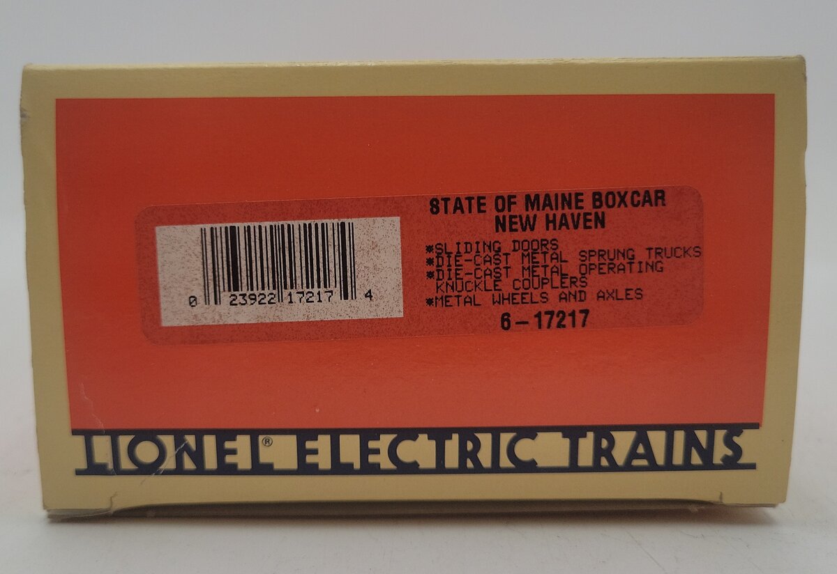 Lionel 6-17217 O Gauge State of Maine New Haven Boxcar #45003 LN/Box