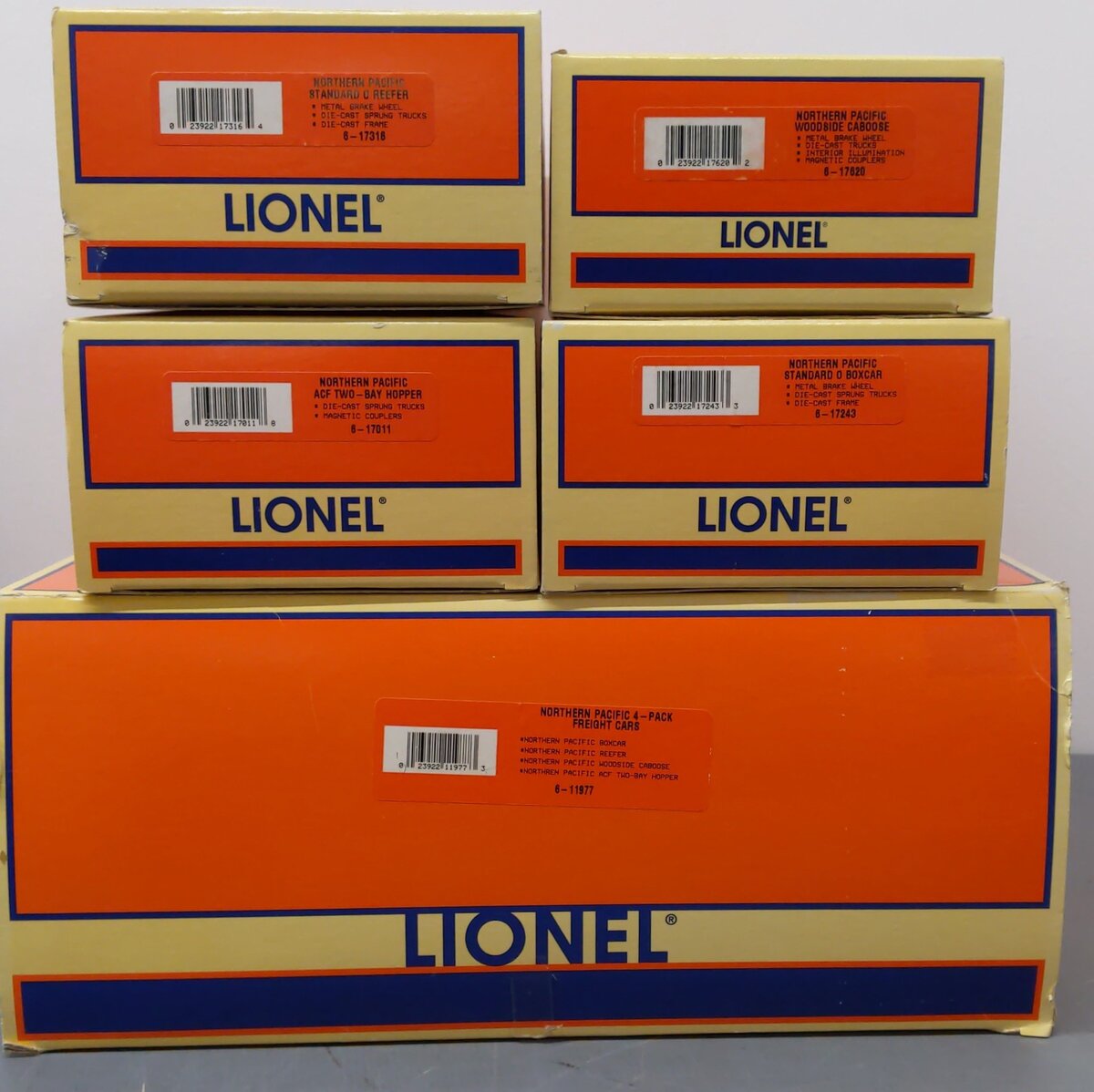 Lionel 6-11977 Northern Pacific Freight Cars 4-Pack EX/Box