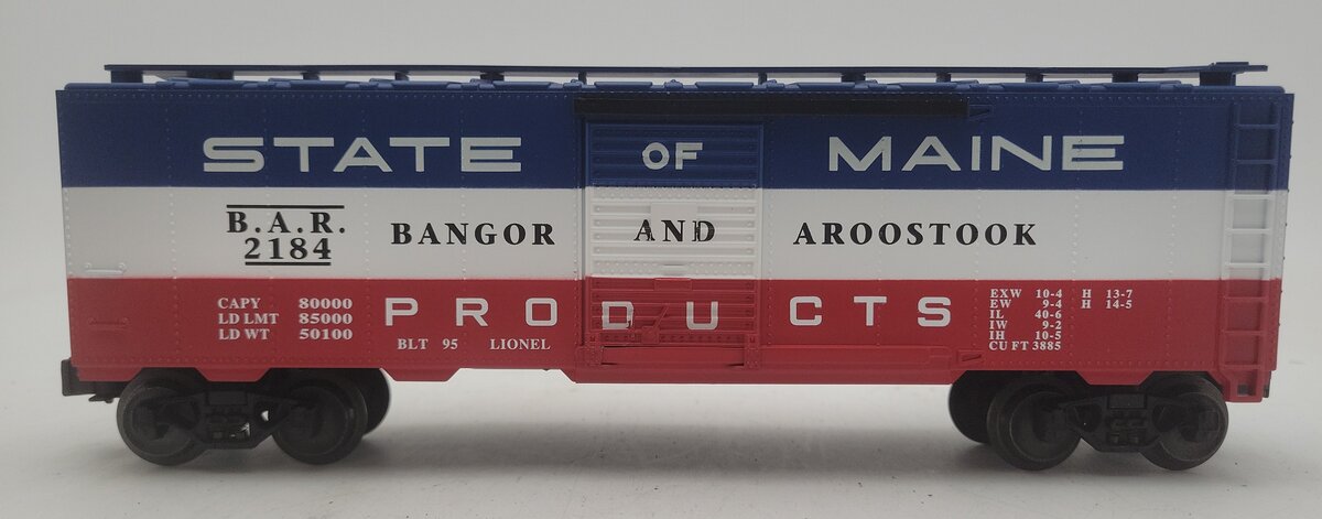 Lionel 6-17218 O Gauge State of Maine Bangor & Aroostook Boxcar #2184 LN/Box