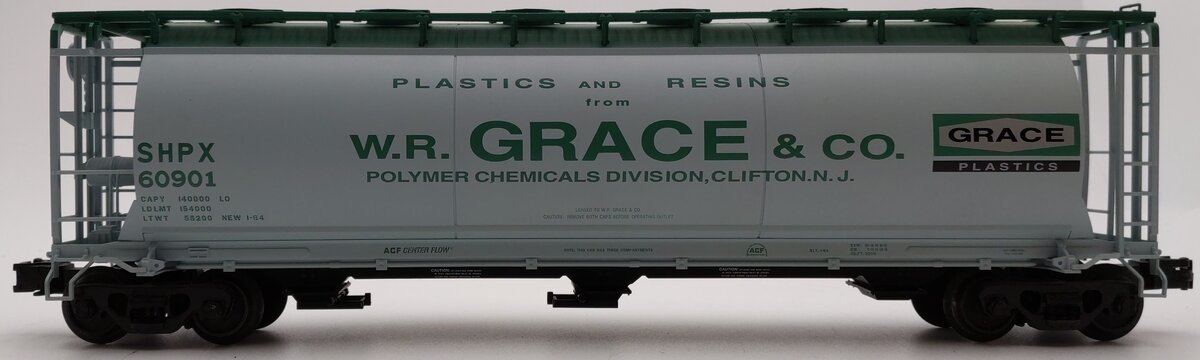 Atlas 6306-3 W.R. Grace & Co. 3-Bay Cylindrical Hopper #60901 (3 Rail) EX/Box
