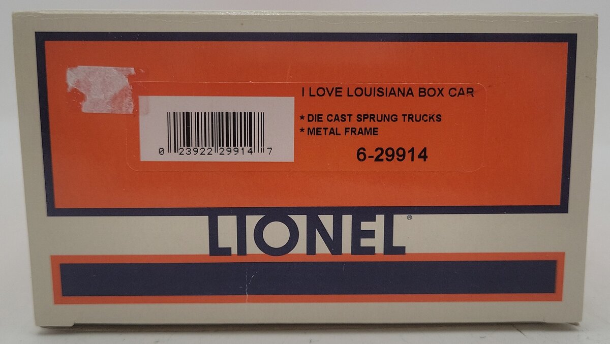 Lionel 6-29914 O Gauge I Love Louisiana Boxcar EX/Box