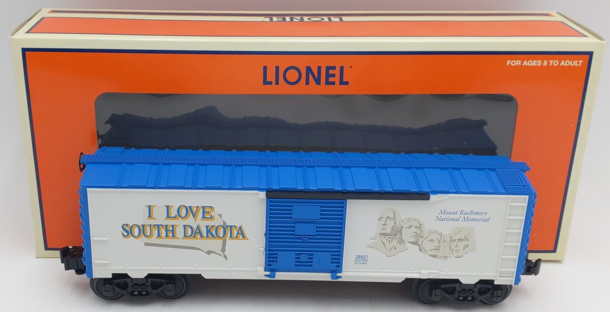 Lionel 6-29921 O Gauge I Love South Dakota Boxcar EX/Box