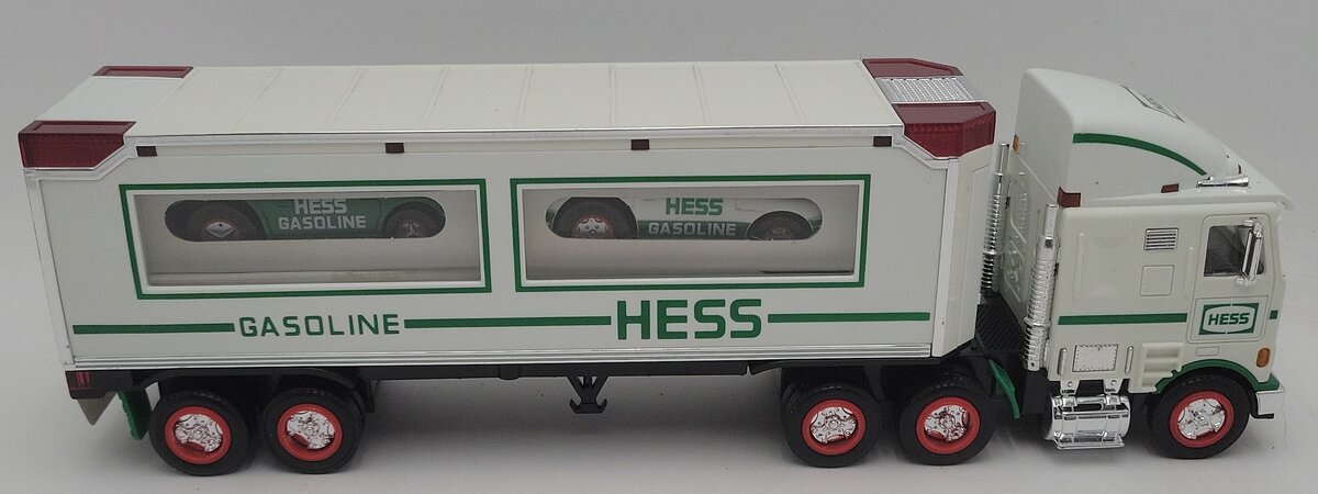Hess 1997 Toy Truck and 2 Racers w/Real Head and Tail Lights EX/Box