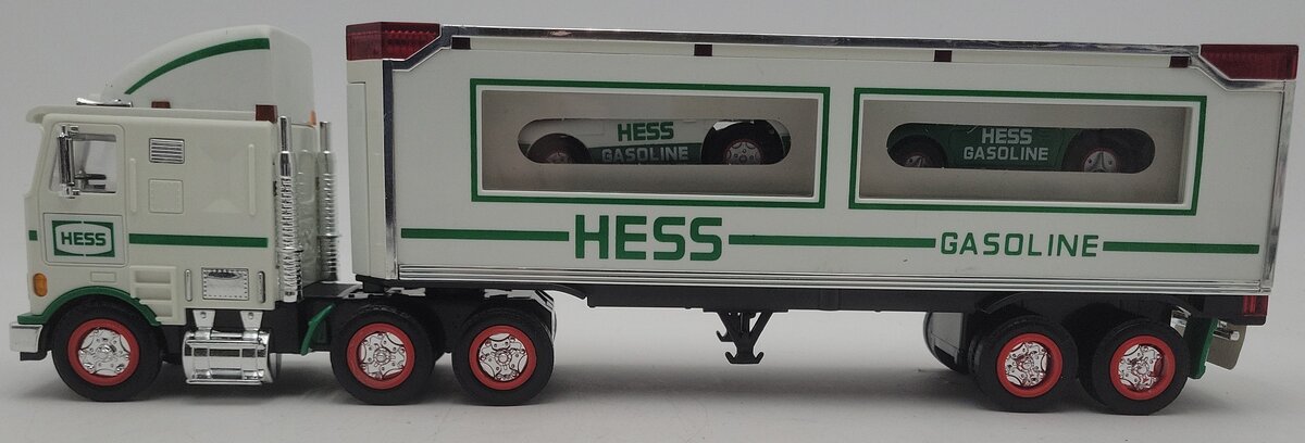 Hess 1997 Toy Truck and 2 Racers w/Real Head and Tail Lights EX/Box