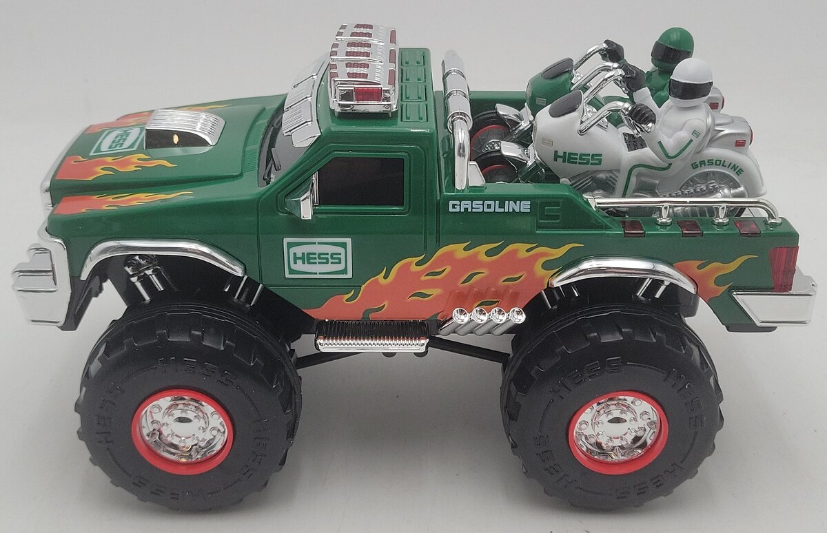 Hess 2007 Diecast Monster Truck w/Motorcycles EX/Box