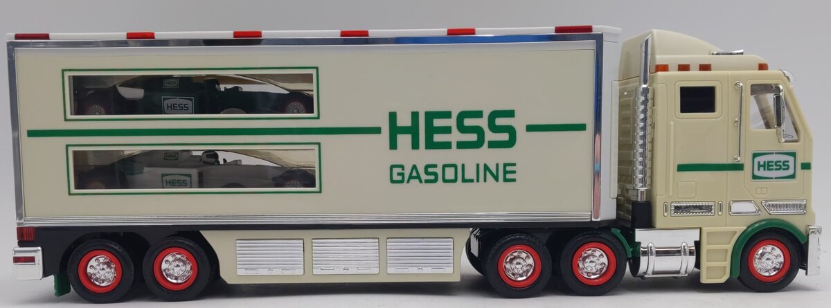 Hess 2003 Diecast Toy Truck & 2 Racecars w/Pull Back Motors EX/Box