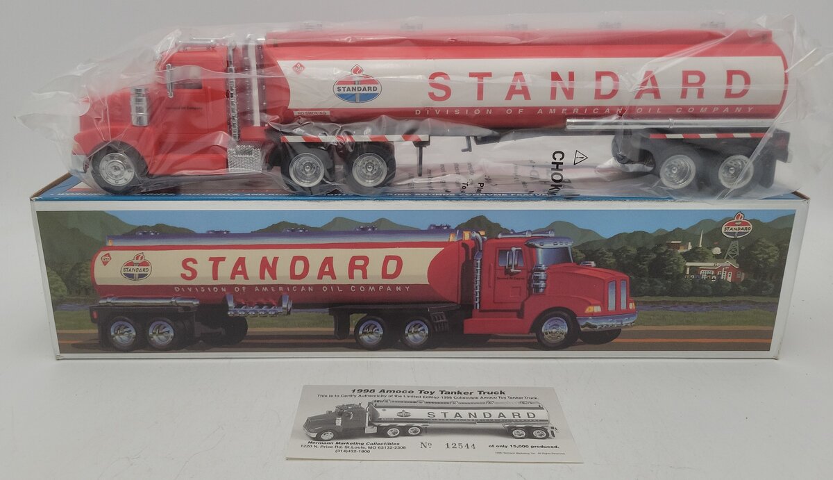 Amoco 1998 Standard Toy Tanker Truck w/Lights and Sounds NIB