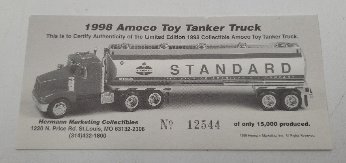 Amoco 1998 Standard Toy Tanker Truck w/Lights and Sounds NIB