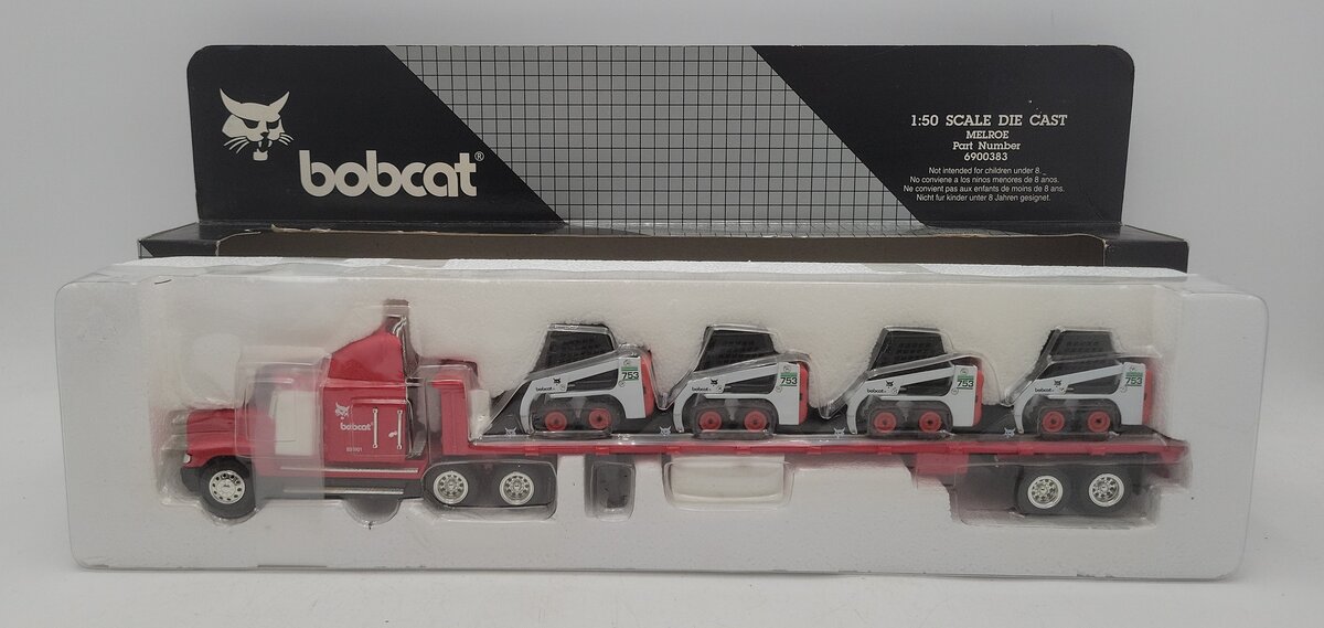 Bobcat 6900383 Flatbed Tractor Trailer w/ 4 Bobcat Loaders NIB