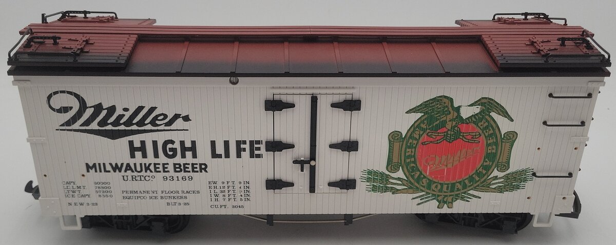 LGB 4072 G Scale Miller High Life Reefer Car #93169 EX/Box