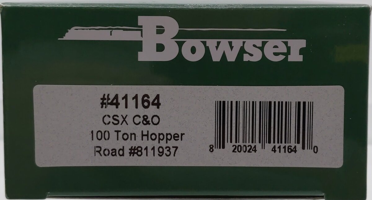 Bowser 41164 HO CSX/C&O 100-Ton 3-Bay Hopper Executive Line #811937 LN/Box