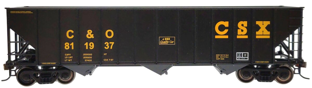 Bowser 41164 HO CSX/C&O 100-Ton 3-Bay Hopper Executive Line #811937 LN/Box