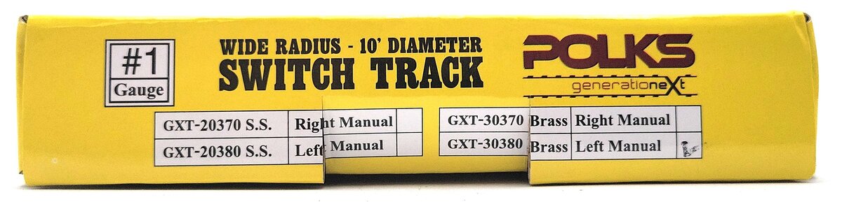 Aristo-Craft 30380 G Brass Left Hand 10' Wide Radius Manual Switch Turnout LN/Box