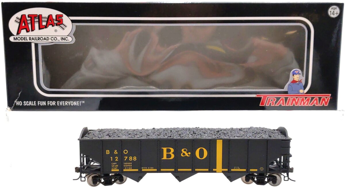 Atlas 1382 HO Scale B&O 70T 9 Panel Hopper #12788 LN/Box