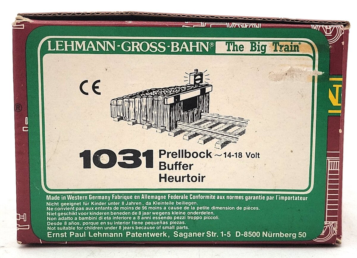 LGB 1031 G Scale Lighted Bumper LN/Box