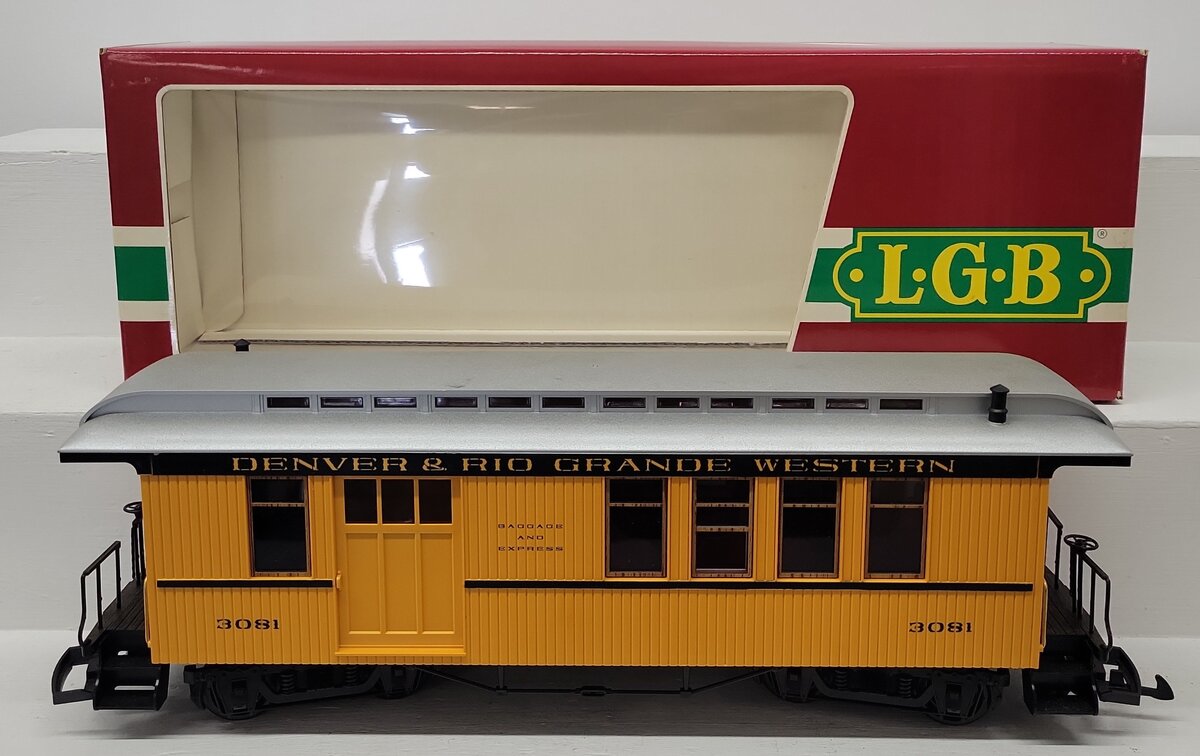 LGB 3081 G Scale Denver & Rio Grande Western Combine Passenger Car EX/Box