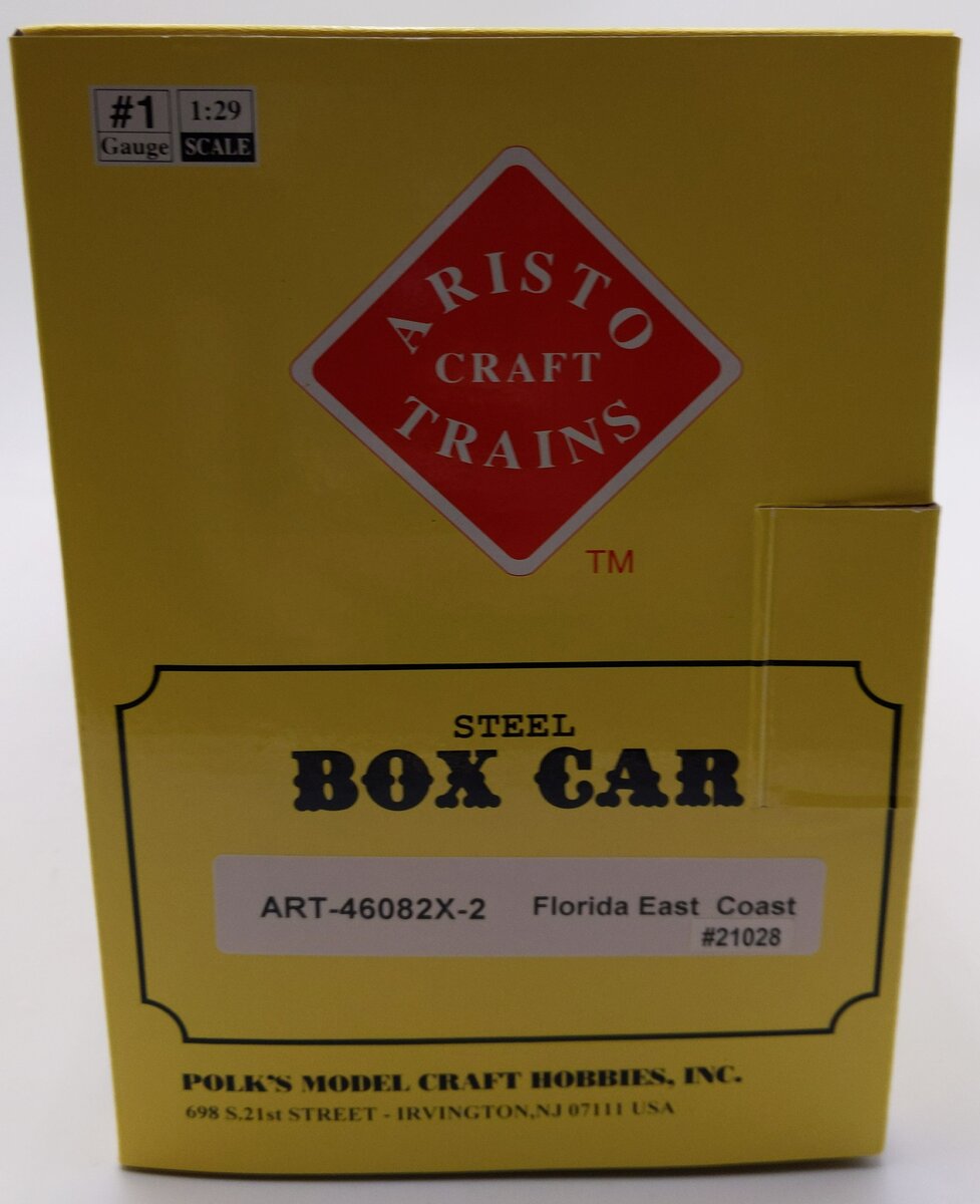Aristo-Craft Art-46082X-2 G Scale Florida East Coast Steel Boxcar #21028 NIB