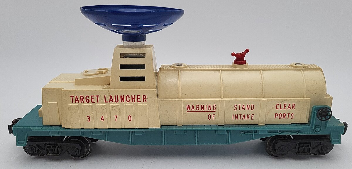Lionel 3470 Vintage O Aqua Operating Target Launcher - RARE VG