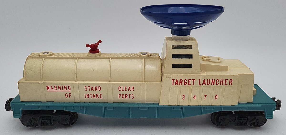Lionel 3470 Vintage O Aqua Operating Target Launcher - RARE VG