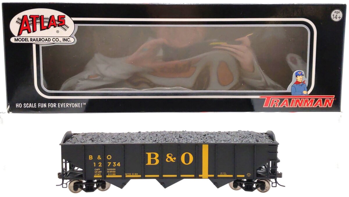 Atlas 1381 HO Scale B&O 70T 9 Panel Hopper #12734 LN/Box