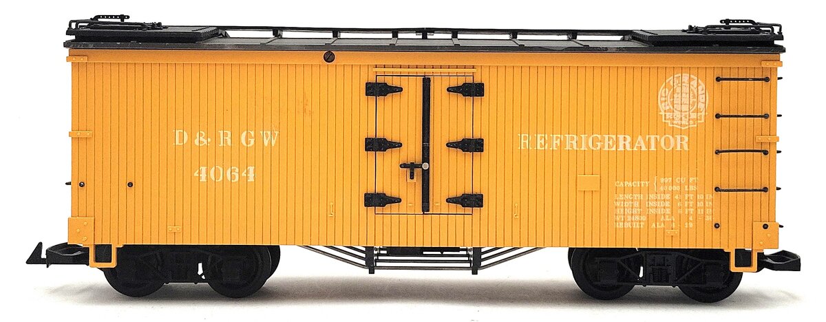 LGB 4064 G Scale D&RGW Woodside Refrigerator Car EX/Box