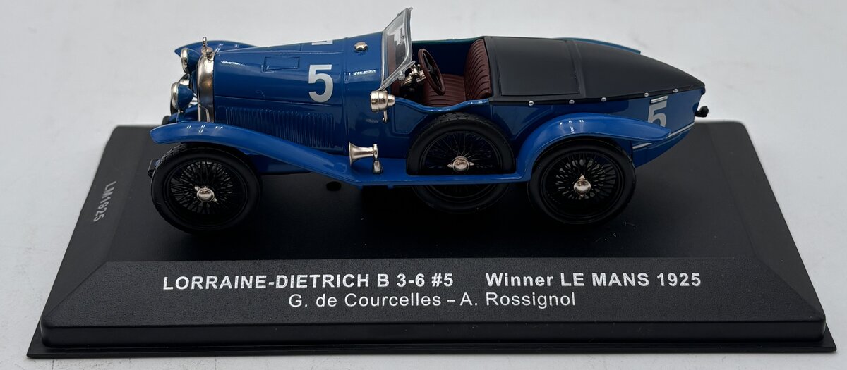 IXO Models LM1925 1:43 Lorraine-Dietrich B 3-6 #5 Winner Le Mans 1925 LN