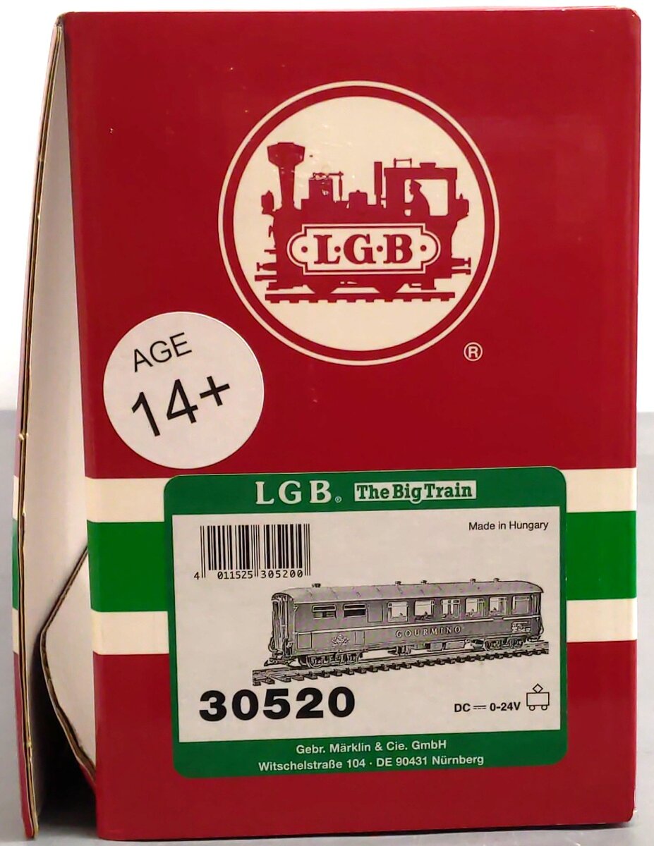 LGB 30520 G RhB Gourmino Dining Car #WR 3812 EX/Box
