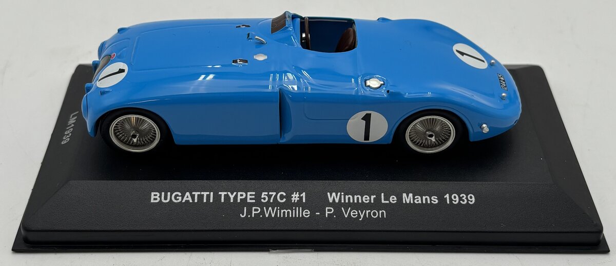 IXO Models LM1939 1:43 Bugatti Type 57C #1 Winner Le Mans 1939 LN