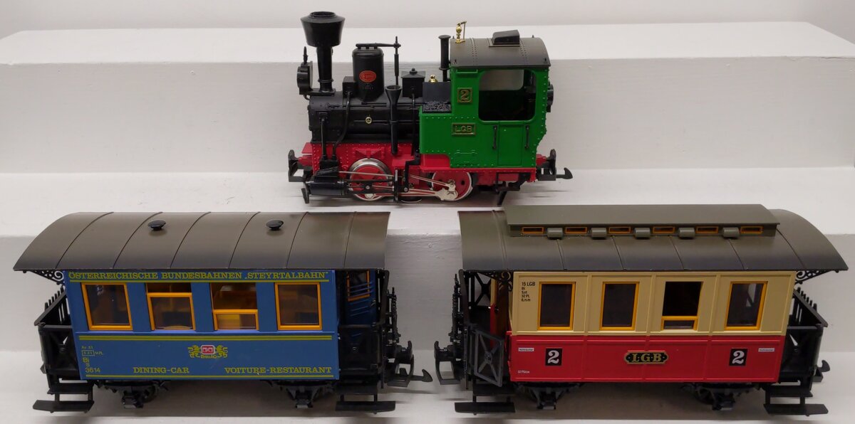 LGB 20301 G Scale Steam Passenger Train Set #2 EX/Box