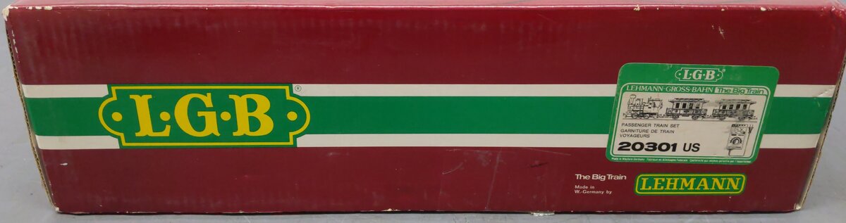 LGB 20301 G Scale Steam Passenger Train Set #2 EX/Box
