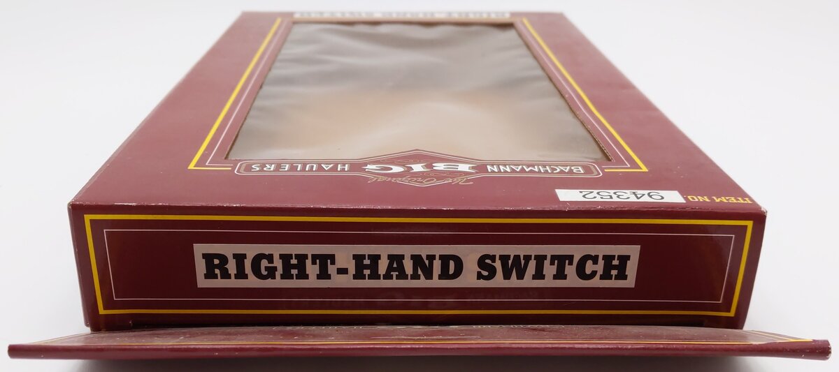 Bachmann 94352 G Right-Hand Manual Switch Turnout Steel Track EX/Box