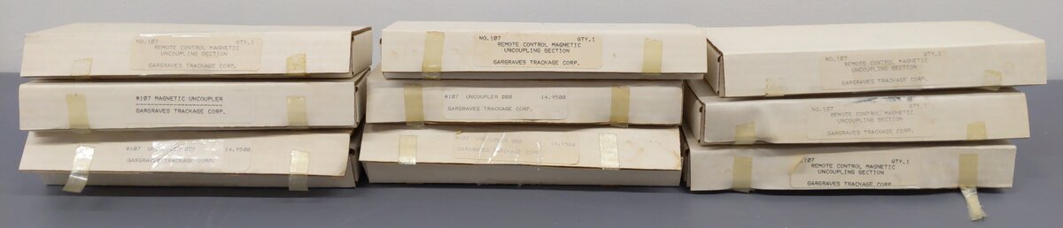 Gargraves 107 O Gauge 3 Rail Phantom Tinplate Magnetic Uncouplers (10) VG/Box