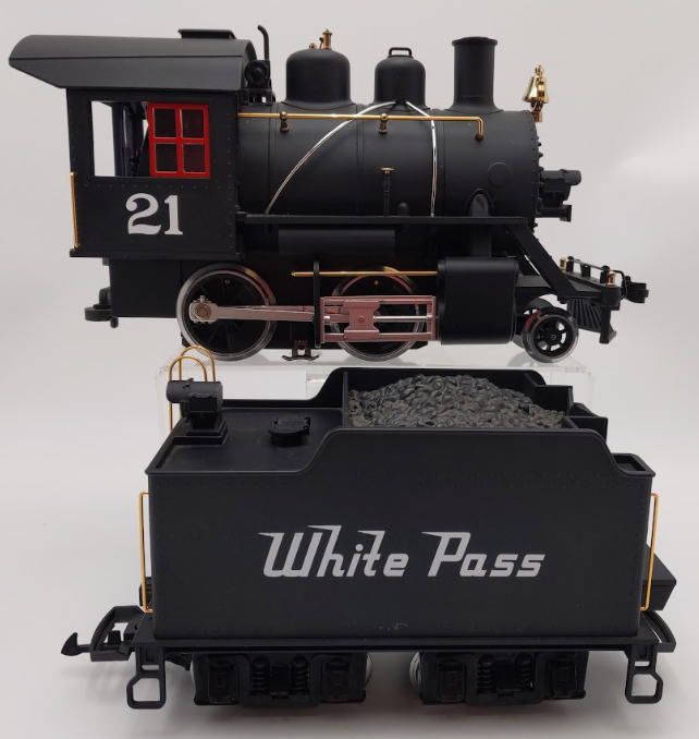 LGB 72425 G Gauge White Pass 2-4-0 Steam Locomotive & Tender #21 EX