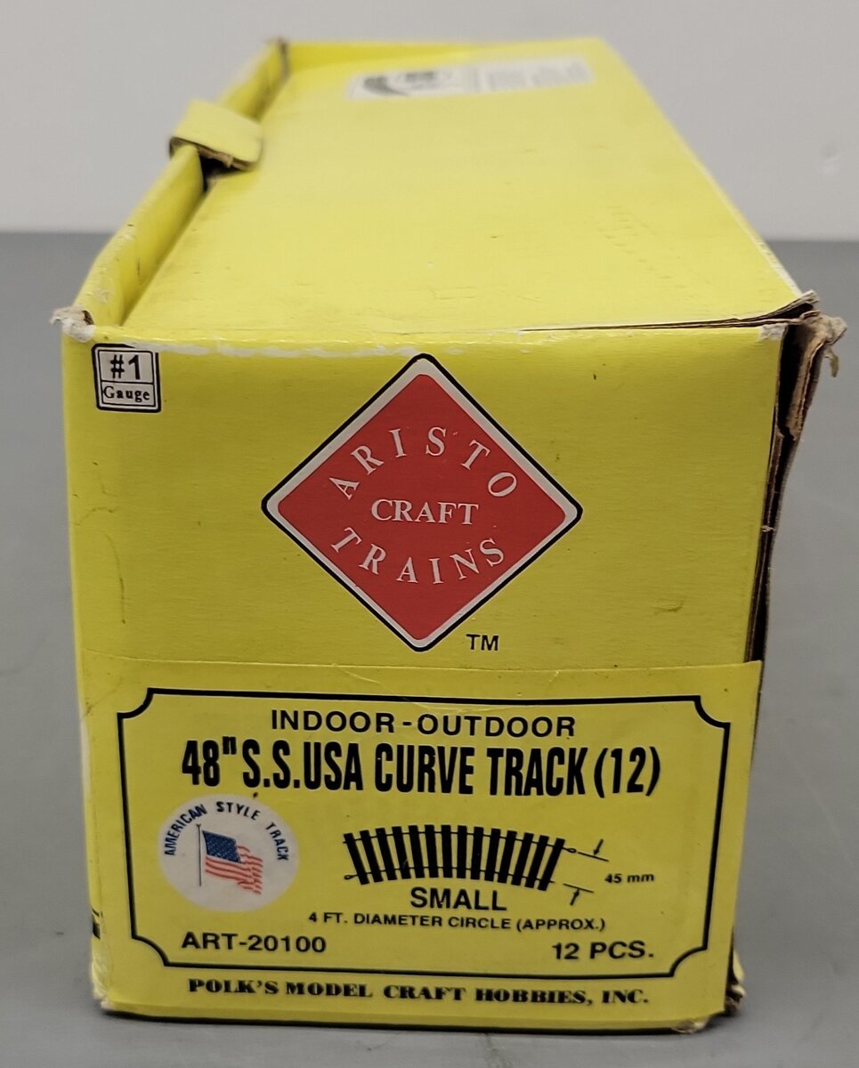 Aristo-Craft 20100 USA Stainless Steel 4' Curved Track [12] VG/Box