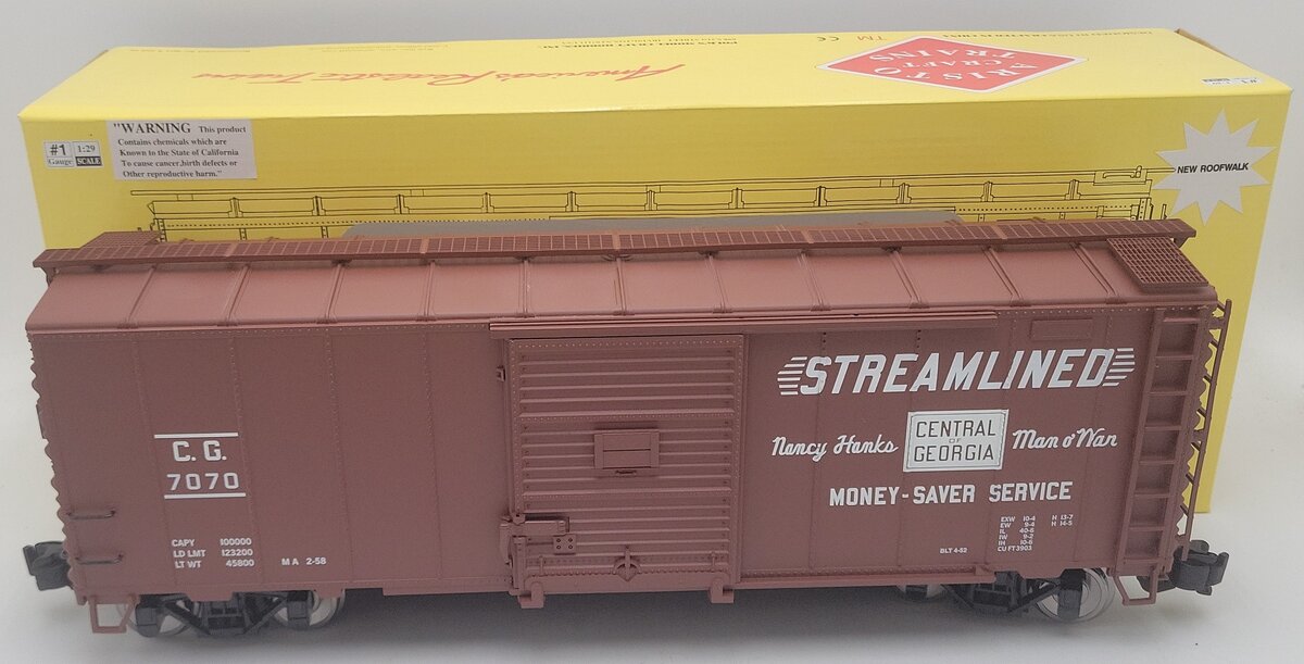 Aristo-Craft 46054S G Gauge Central of Georgia Boxcar #7070 EX/Box