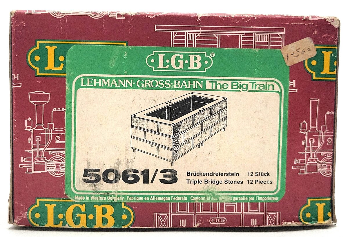 LGB 5061/3 G Scale Triple Bridge Stones EX/Box