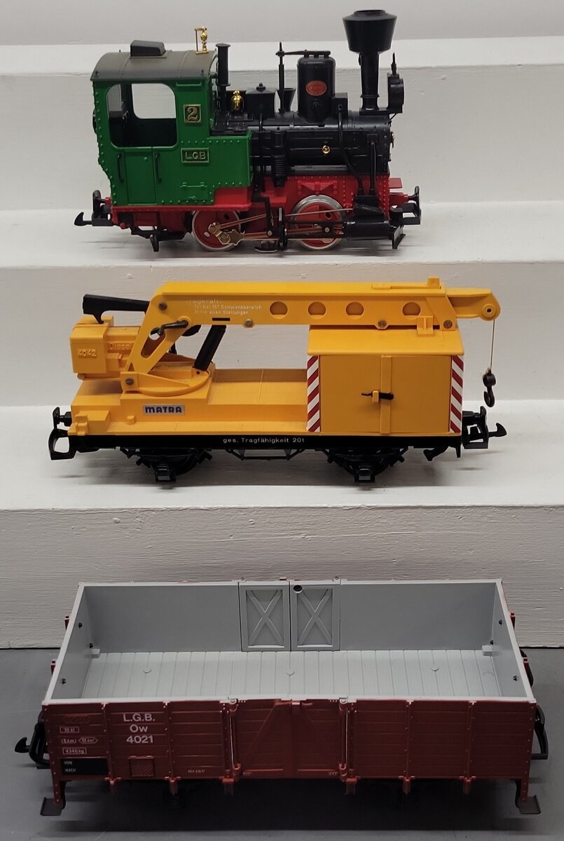 LGB 20501 Goods G Gauge Steam Freight Train Set with Crane EX/Box