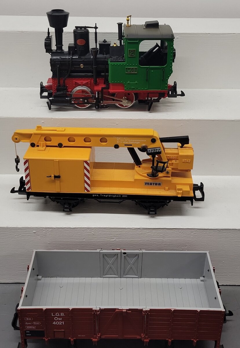 LGB 20501 Goods G Gauge Steam Freight Train Set with Crane EX/Box