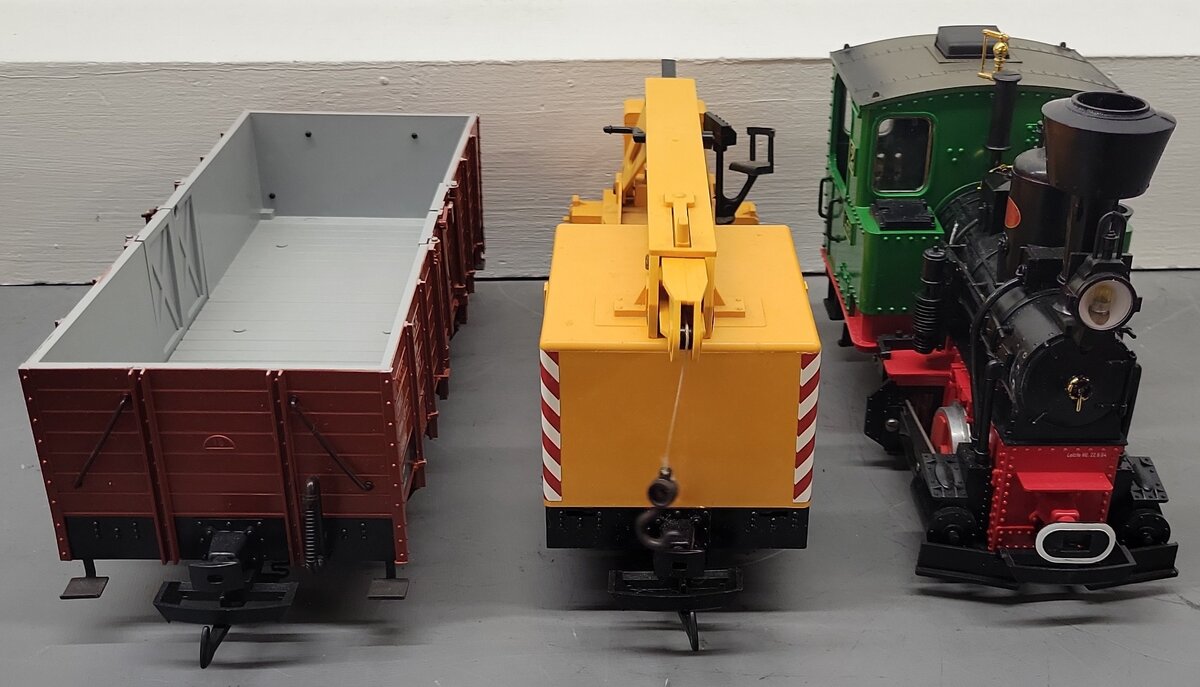 LGB 20501 Goods G Gauge Steam Freight Train Set with Crane EX/Box