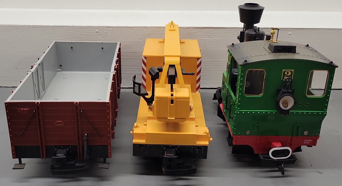LGB 20501 Goods G Gauge Steam Freight Train Set with Crane EX/Box