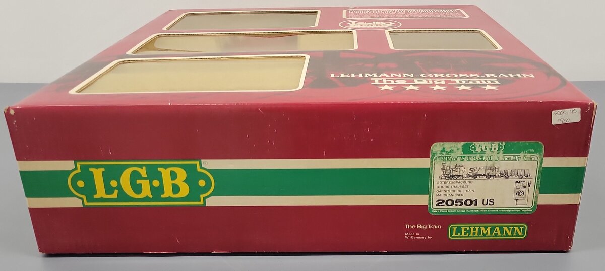 LGB 20501 Goods G Gauge Steam Freight Train Set with Crane EX/Box