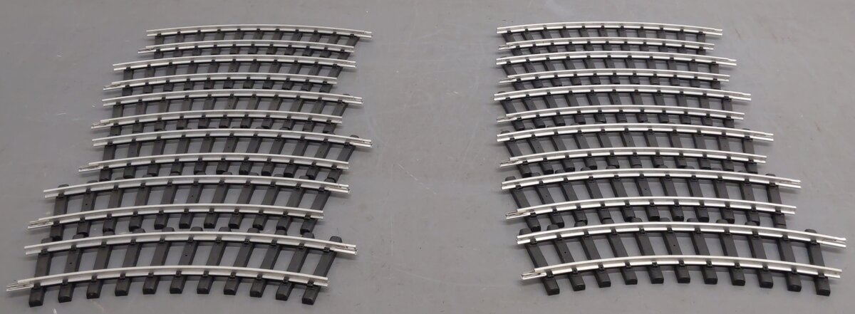 Aristo-Craft 12111 Euro Style 4' Aluminum Curved Track Sections [12] VG