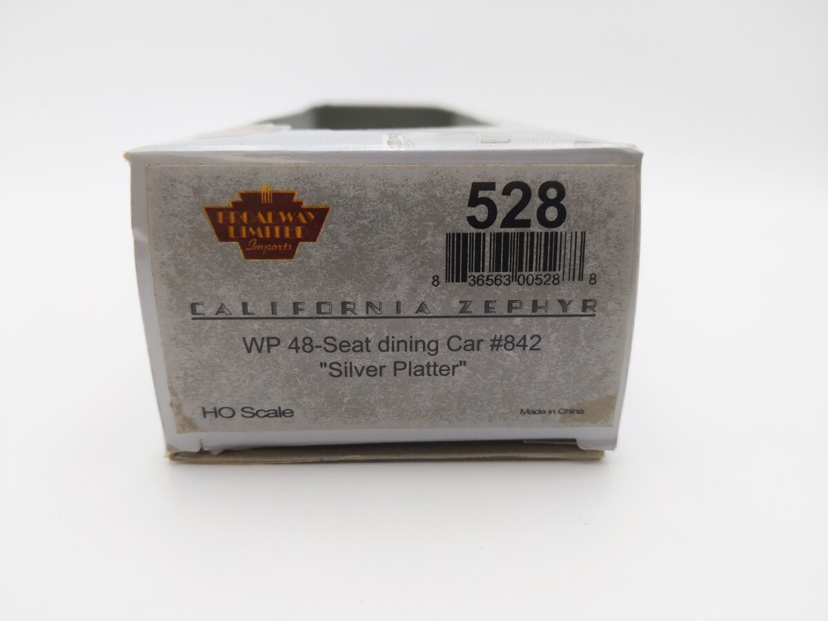 Broadway Limited 528 HO WP/CZ 'Silver Platter' Diner Passenger Car #842 EX/Box