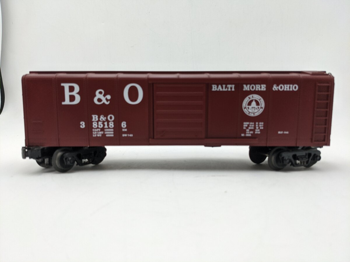 MTH 30-7429 O Gauge Baltimore & Ohio Rounded Roof Boxcar #385186 EX