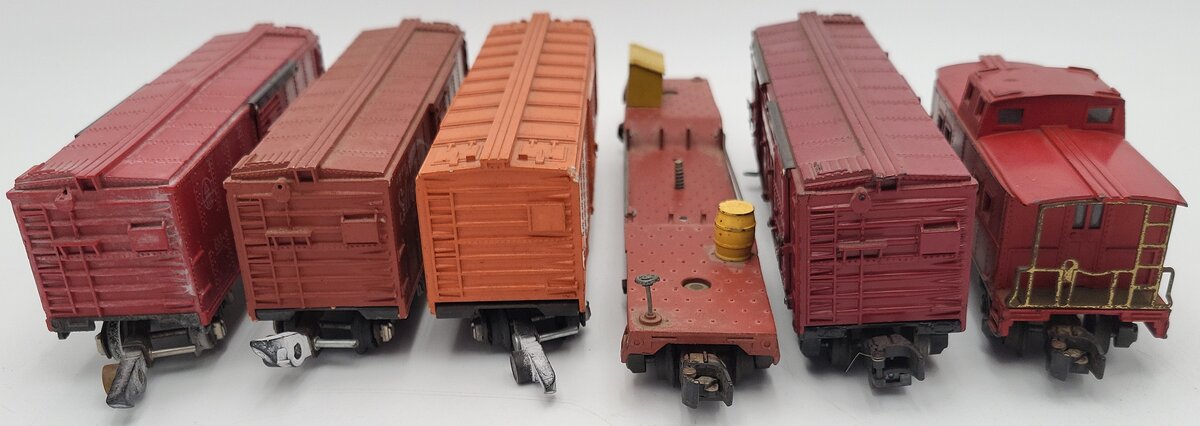 American Flyer Vintage S Gauge Freight Cars: 642, 633, 948, 976, 904, 623 [6] VG