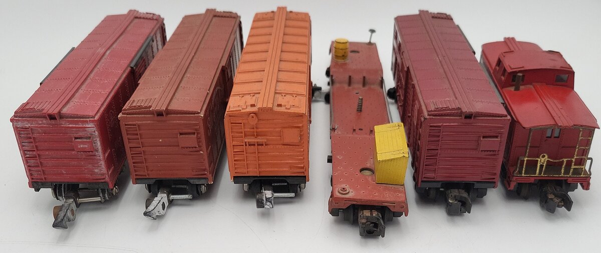 American Flyer Vintage S Gauge Freight Cars: 642, 633, 948, 976, 904, 623 [6] VG