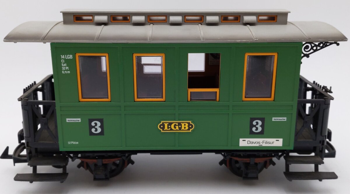 LGB 3014 G Scale Green Coach Car #3 VG