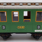 LGB 3014 G Scale Green Coach Car #3 VG