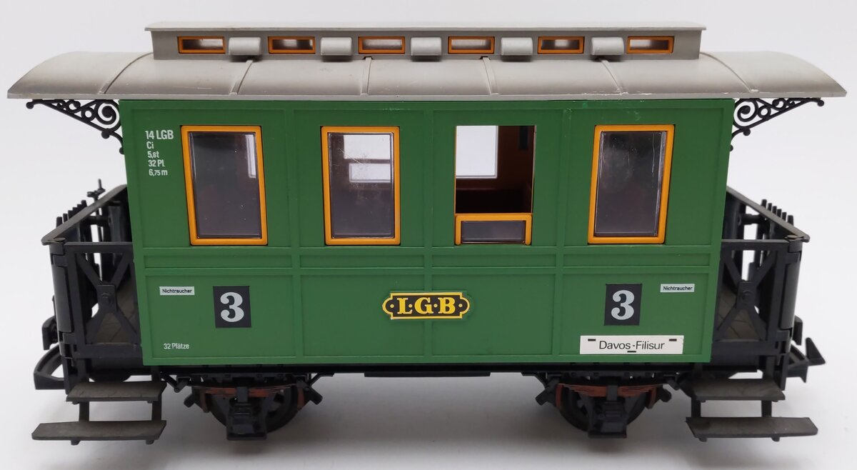 LGB 3014 G Scale Green Coach Car #3 VG
